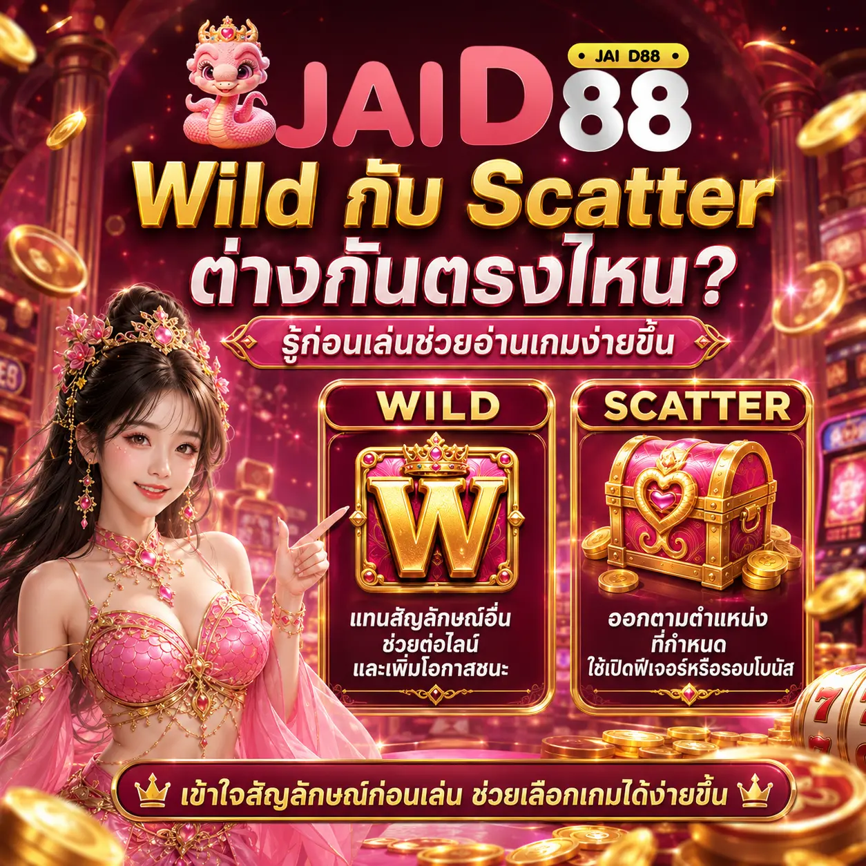 jaid88 Wild กับ Scatter ต่างกันตรงไหน? รู้ก่อนเล่นช่วยอ่านเกมง่ายขึ้น